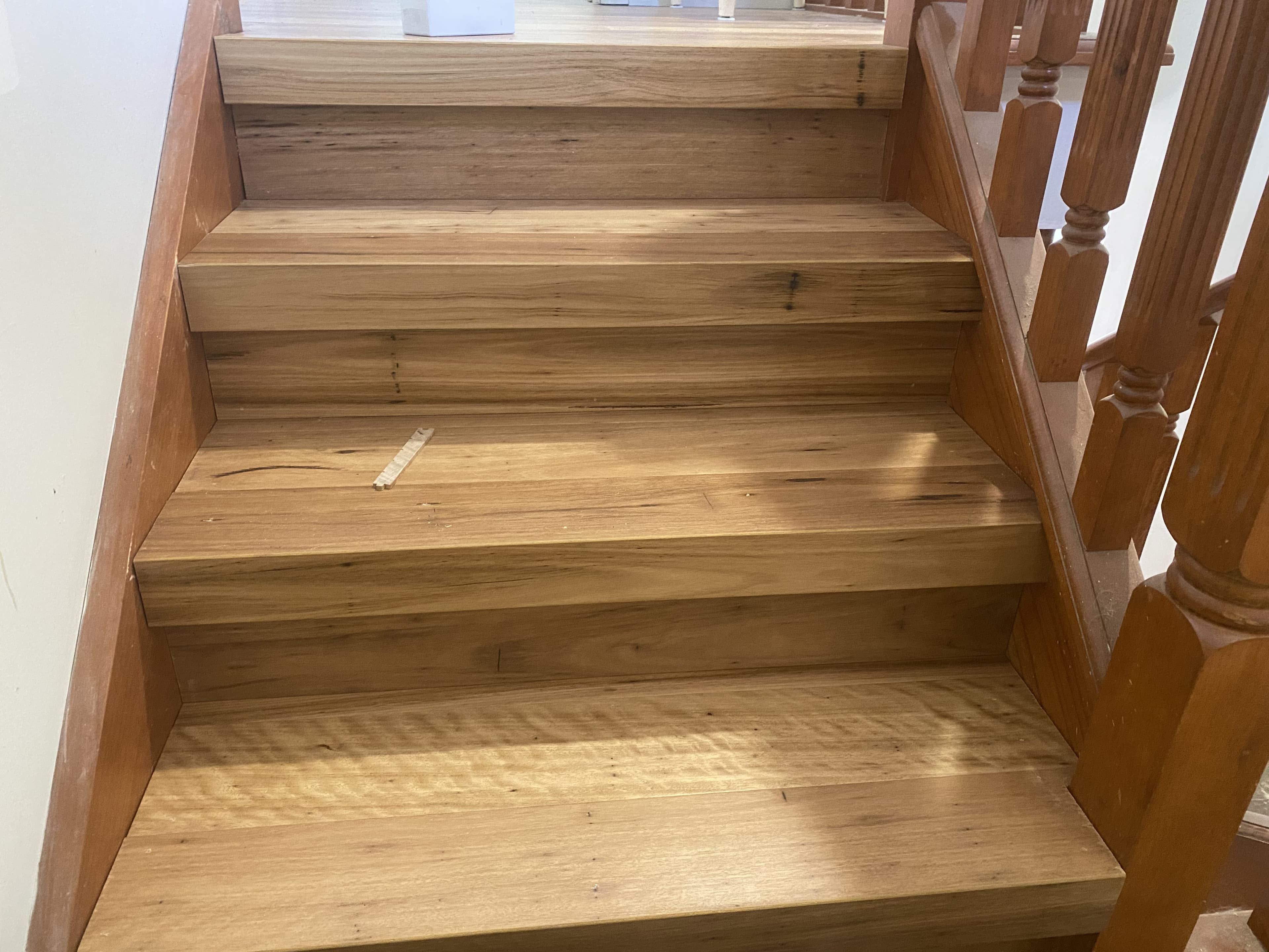 Timber staircase treads installation Melbourne residential