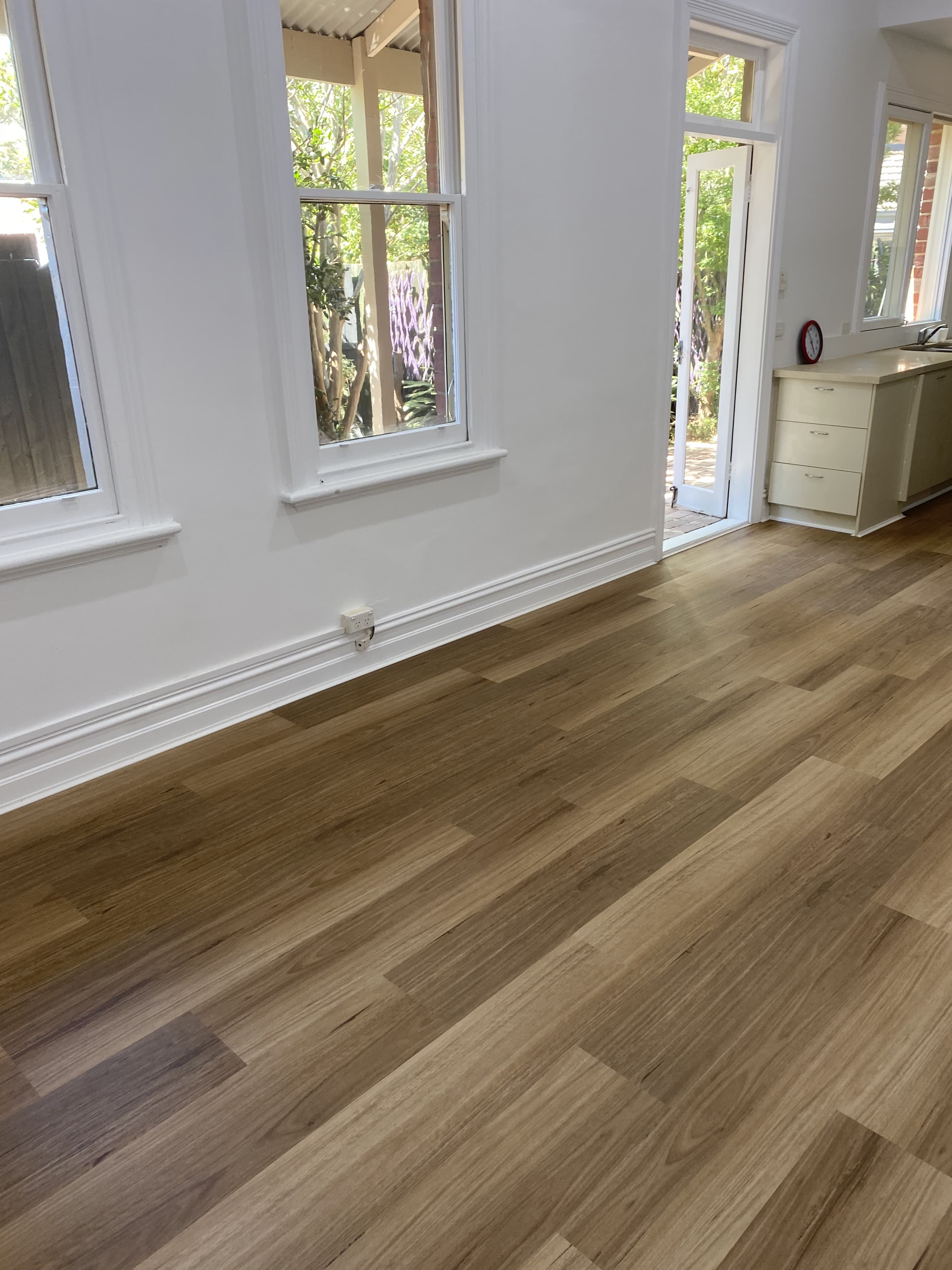 Natural oak hybrid flooring Californian bungalow Melbourne