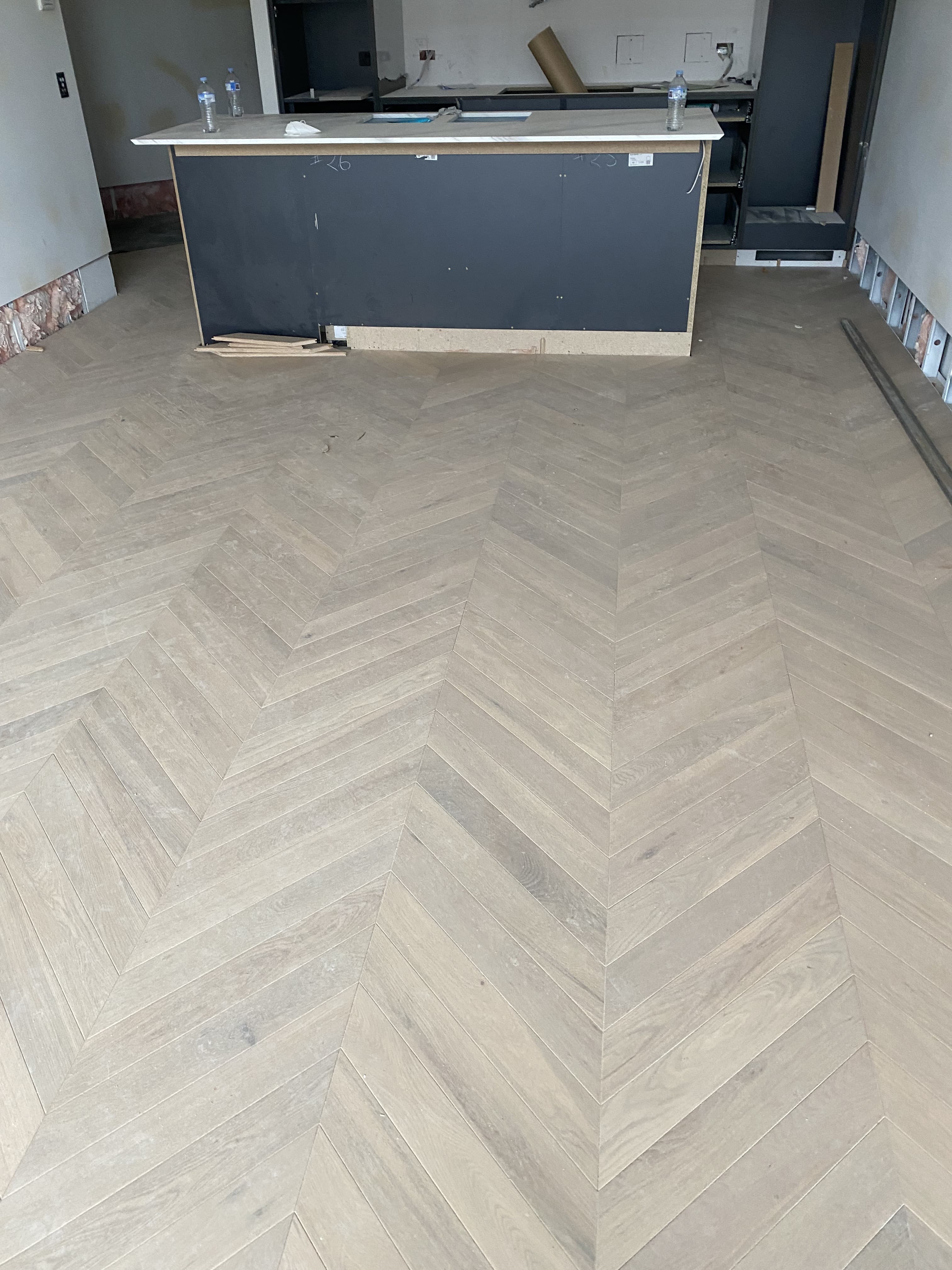 Natural oak straight plank bedroom flooring